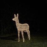 Lights4fun Outdoor LED Reindeer Christmas Decoration Light Up Acrylic Figure