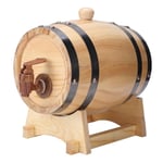 HURRISE fût de vin 1.5L Ménage Mini Pin Bois Tonneau De Vin Fût En Bois Équipement De Brassage De La Bière (Couleur Bois 1.5L)