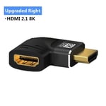 Male to Female CW90 8K HDMI 2.1 Adapter Adaptateur HDMI 2.1 mâle vers femelle, 8K, convertisseur 8K 60Hz 4K 120Hz, 48Gbps, résistant, compatible PS5, PS4, HDTV, Roku, TV Stick, PC, 90, 270 ""Nipseyteko