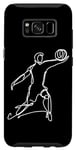 Coque pour Galaxy S8 Croquis d'un garçon de volley-ball