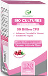 Probiotics for Women, 50 Billion CFU with Prebiotics & Cranberry, 120 Vegan Caps