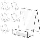 6-pack Akryl Bokstöd Transparent Akryl Display Easel Hållare Kompatibel Visning av Bildalbum, Böcker, Musikblad (liten)