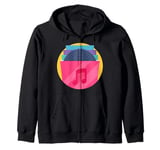 Vinyl Record Player Album Zip Hoodie