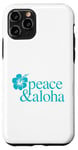 Coque pour iPhone 11 Pro Plage de surf pour les vacances de Peace and Aloha à Hawaï