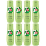 8 x SodaStream 7Up Diet Syrup 440ml Concentrate - 9L Fresh Homemade Fizzy Juice