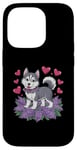 iPhone 14 Pro Husky with lilac Case