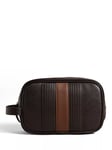 Ted Baker Evens Striped Wash Bag, Brown