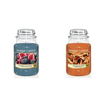 Yankee Candle bougie parfumée Figues et mûres gourmandes ; Format jarre & bougie parfumée Bâton de cannelle ; Format jarre ; Bougie longue durée jusqu’à 150 heures de combustion