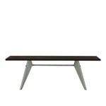 Vitra - EM Table 240, Base Prouvé Gris Vermeer - Dark Solid Oak - Matbord