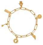 ChloBo GBLCMSC Soul Compass Multi Charm Link Chain Bracelet Jewellery