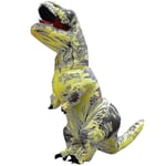 Barn Vuxen Dinosaurie Uppblåsbar Cosplay Kostymer T-rex Anime Cartoon Festklänning Kostymer Halloween Kost yellow