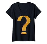 Womens Punctuation ? Question Mark Ask a Question Knowledge Pencil V-Neck T-Shirt