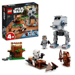 LEGO Star Wars AT-ST 75332 Building Kit; Fun Starter Set for Kids Aged 4 and Over, Featuring an Easy-to-Build Toy Vehicle and Wicket, a Scout Trooper and an AT-ST Driver Characters (87 Pieces)