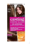 4 X L'Oreal Casting Creme Gloss Semi-Permanent Hair Colour 513 Iced Truffle