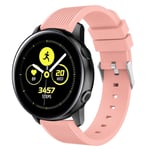 Samsung Galaxy Watch Active randigt klockarmband i silikon - Rosa