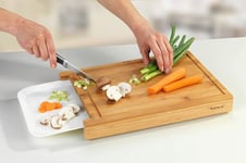 Wenko Bruno Bamboo Cutting Chopping Board with Detachable Tray - New