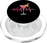 Verre à cocktail Motif battements de cœur Martini PopSockets PopGrip pour MagSafe