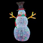 Premier 1.3m Soft Acrylic Snowman with 160 Multi-Coloured LEDS