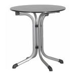 SIEGER Klapptisch mit Platte Ø 68 cm Boulevard 3125-50 Table Pliante avec Plateau vivodur/Ardoise Anthracite Ø Structure Tubulaire, Plusieurs matériaux, Graphit/Schiefer Anthrazit