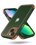 MobNano Compatible with iPhone 13/14 5G, Ultra Thin Hybrid Case, Soft TPU Shockproof Bumper Anti Scratch Cover for iPhone 13/14 - Green