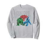 Marvel Trio Hulk Iron Man Spider-Man Sweatshirt