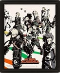 Pyramid International My Hero Academia Poster en 3D Motif héros et méchants Décoration murale lenticulaire dans un cadre photo noir 25 x 20 x 1,5 cm