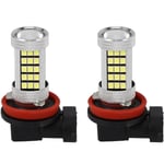 2 Pcs H11 H8 H9 Blanc 6000K 850Lm 2835 66SMD Auto LED Lampe de Brouillard Day Time Running Light pour