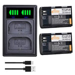 Pickle Power 2 Pack LP-E6 LP-E6N Battery and Intelligent USB Battery Charger for Canon EOS 5D Mark II/II, 80D, 90D, 70D, 60D, 6D, 7D, 7D Mark II, 5DS, 5DS R, XC10, BMPCC 4k 6k Cameras