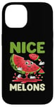 Coque pour iPhone 14 Joli jeu de mots à la pastèque I Nice Melons