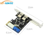 Nouveau USB 3.0 PCI-E carte d'extension adaptateur externe 2 ports USB3.0 Hub interne 19pin en-tête carte PCI-E 4pin IDE connecteur d'alimentation