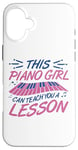 Coque pour iPhone 16 Plus Piano Girl Design de Piano pour Pianiste