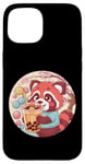 Coque pour iPhone 15 Roter Kawaii Panda avec Bubble Tea