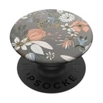 Coral White Pastel Rustic Floral PopSockets PopGrip Adhésif