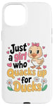 iPhone 15 Plus Just a Girl Who Quacks Up for Ducks Cute Cartoon Design Case