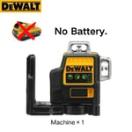 Dewalt-Niveau laser vertical résistant à la lumière verte,3 côtés x 360,12 lignes,horizontal,extérieur,batterie 20V - Type No Battery