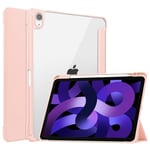 EIDERWOOD iPad Air 11" (2024) Hybrid Flip Deksel med Pennholder - Pink og Gjennomsiktig