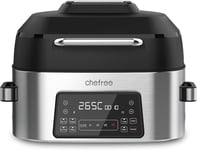 CHEFREE Health Grill and Air Fryer, 6L Large Capacity, 6-In-1 Smart XL Multicook