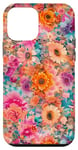 Coque pour iPhone 12 mini Bouquet de palette de la nature avec motif floral en cascade