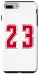 iPhone 7 Plus/8 Plus Red Number 23 Team Junior Sports Numbered Uniform Case