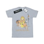 Disney Mens The Lion King Group T-Shirt (Sports Grey) - Light Grey Cotton - Size 2XL