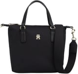 Tommy Hilfiger Cabas Sac Femme Poppy Small Tote Petit, Noir (Black), Taille Unique