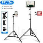 79" 2m Tablet Floor Stand Tripod Stable Phone Holder Mount 4-10.6" iPhone iPad