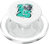 New Year 2025 Disco Ball Party NYE New Year Eve Retro Aqua PopSockets PopGrip for MagSafe