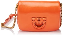 Pinko Love Click Puff Baby Soft Naplack, Sac Femme, A80b_Orange-Block Color