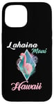 Coque pour iPhone 15 Vacances en flamant rose fleuri à Lahaina Maui, sur la côte nord d'Hawaï