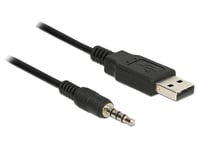 Delock Cable USB TTL male > 3.5 mm 4 pin stereo jack male 1.8 m (5 V) - seriell adapter - USB