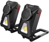 Infinity X1 Rechargeable WorkLight with Bluetooth Speaker 2 Pack 700 Lumens