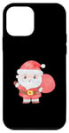 Coque pour iPhone 12 mini Ho-Ho-Holiday Cheer: Père Noël en action