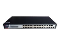 Hikvision Pro Series Ds-3E2528p(B) - Switch - Administrator - 24 X 10/100/1000 (Poe+) + 4 X Kombo Gigabit Sfp/Rj-45 - Monterbar På Stativ - Poe+ (370 W)