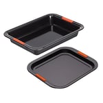 Le Creuset Toughened Non-Stick Bakeware Rectangular Cake Tin, 33 cm and Rectangular Oven Tray, 31 cm